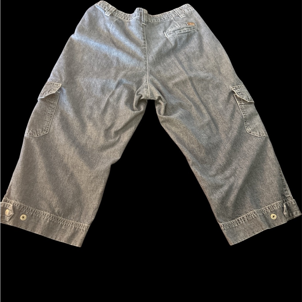 Riders by Lee Women's Gray Cargo Bermudas Jeans
